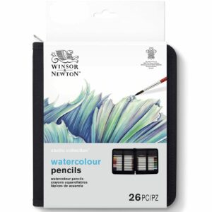 Winsor Newton Astuccio con 24 Matite Colorate Acquerellabili
